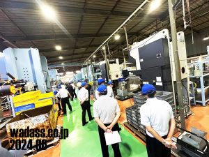 プレス金型製作 工程　作業中の画像